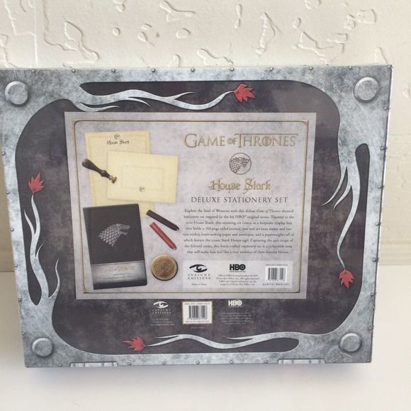 Game Of Thrones House Stark Stationery Set New In Box - Picture 4 of 7